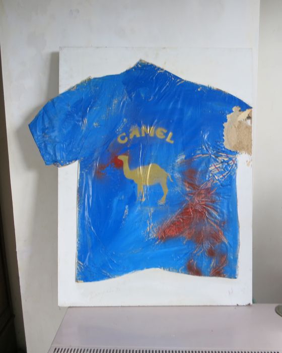 T SHIRT BLEU : PHILIPPE DARGENT - PEINTRE DESSINATEUR LIEGE