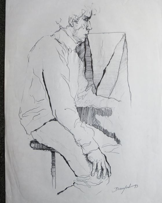 CROQUIS 7  1993 : PHILIPPE DARGENT - PEINTRE DESSINATEUR LIEGE