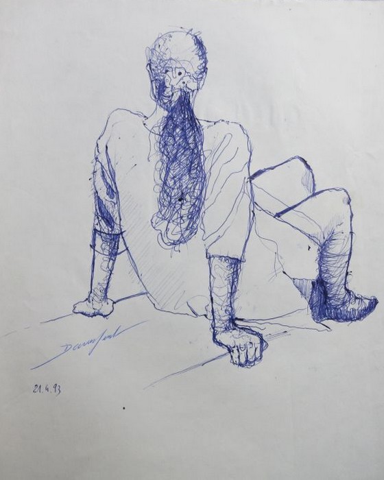 CROQUIS 11  1993 : PHILIPPE DARGENT - PEINTRE DESSINATEUR LIEGE