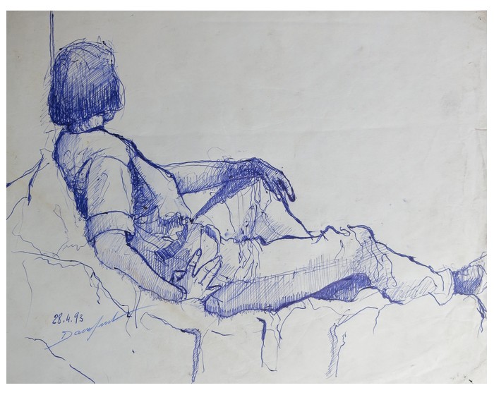 CROQUIS 13  1993 : PHILIPPE DARGENT - PEINTRE DESSINATEUR LIEGE