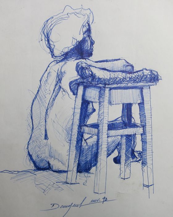 CROQUIS 15  1992 : PHILIPPE DARGENT - PEINTRE DESSINATEUR LIEGE