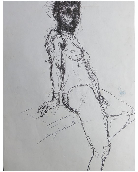 CROQUIS 17  1994 : PHILIPPE DARGENT - PEINTRE DESSINATEUR LIEGE