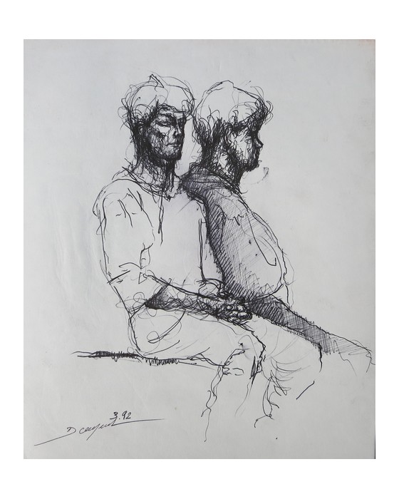 CROQUIS 55  1992 : PHILIPPE DARGENT - PEINTRE DESSINATEUR LIEGE