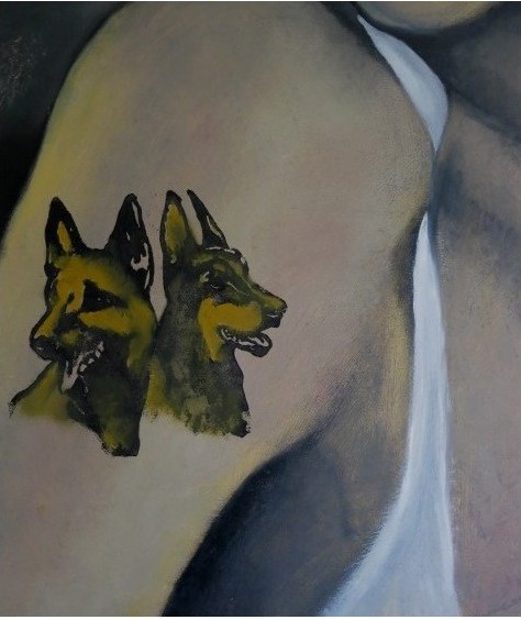 Tatouage III chiens : PHILIPPE DARGENT - PEINTRE DESSINATEUR LIEGE